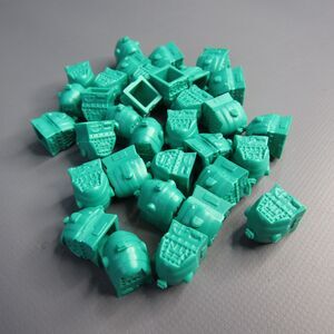 Monopoly‎ Disney Edition Lot of 34 Green Houses Replacement Pieces